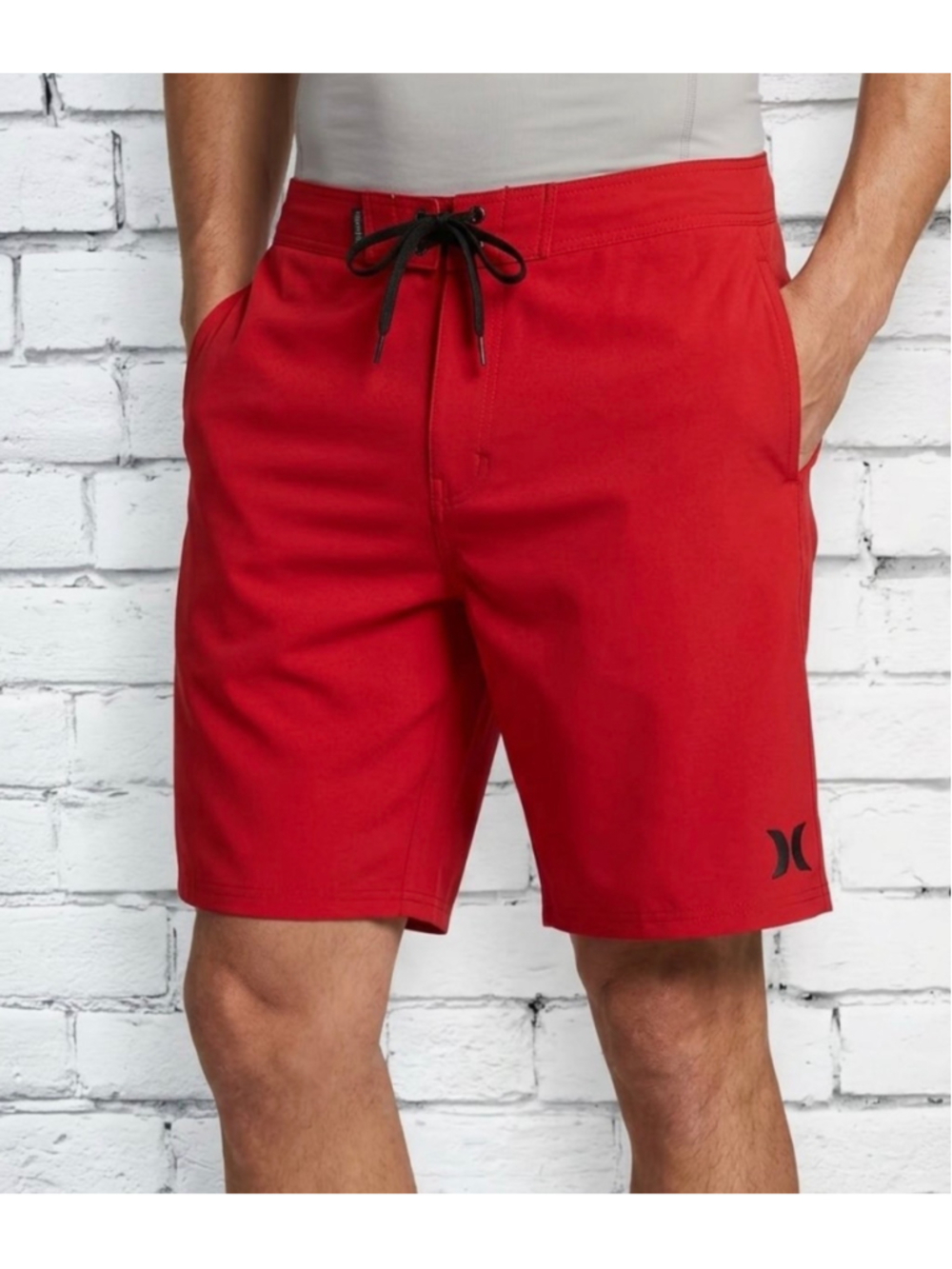 Men's Hurley Board Shorts size 38 Red One & Only Swim 9 in Inseam NWT